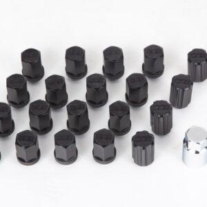 SSR Wheels – Light Weight Aluminum Lock Nut Set 12×1.25 Black Closed 20pcs