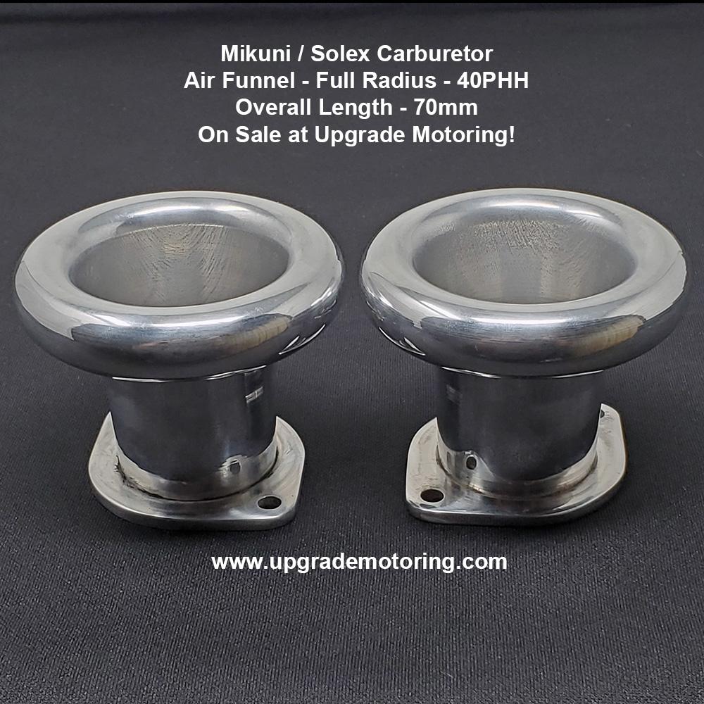 Mikuni Carburetor - Air Funnel Full Radius 40PHH 70mm O/L Each