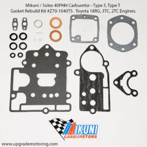Mikuni Solex 40PHH Carburetor – Toyota – Type 5, Type T. Gasket Rebuild Kit