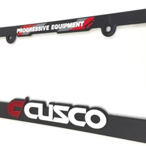 Cusco Progressive Equipment License Plate Frame Black #CUSLPFBK