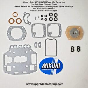 Mikuni/Solex 40PHH 44PHH Type 3 S4 Gasket Kit+Pump Diaphragm+Fig 8 O-Rings