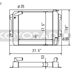 Datsun 240Z-280Z 70-78 (MT) 2.4L – Koyo Aluminum Radiator #R022352