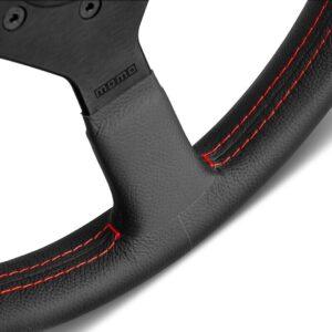 Momo Montecarlo 320mm Blk Leather/Red Stitch Steering Wheel MCL32BK3B