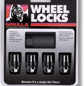Gorilla Wheel Lock 12×1.25 Black Closed Acorn Lug Nuts 4pk 71421NBC