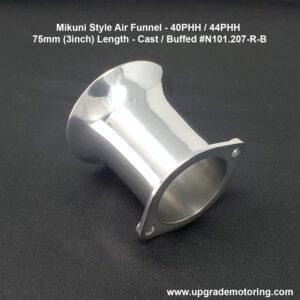 Mikuni Style Air Funnel – 40PHH 44PHH – 75mm O/L Cast/Buffed Each
