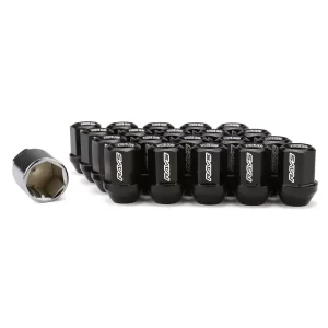 Volk Racing Dura-Nuts Locking Lugs L32 12×1.25 Closed Black 20pc #VLKWDURA3212125B