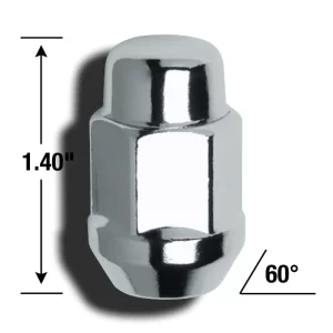 Gorilla Acorn Bulge Lug Nut 3/4″ Hex 12mm x 1.25 Chr Each #41128