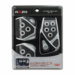 Car Mate Razo GT Spec Alum/Carbon Fiber M/T Pedal Set S #RP104
