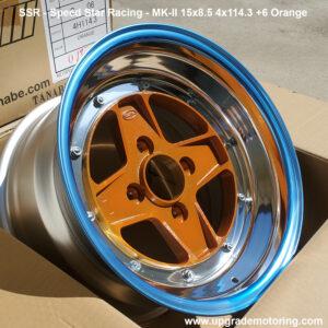 SSR Speed Star MK-II 15×8.5 4×114.3 +6 Orange Wheel