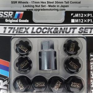 SSR Wheels 17mm Hex Lock & Nut Set 12×1.25 Black 16pc Set