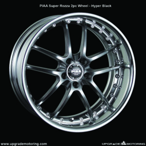 Piaa Super Rozza 19×8.0 5×114.3 +45 Hyper Black Wheel #SR980D45H