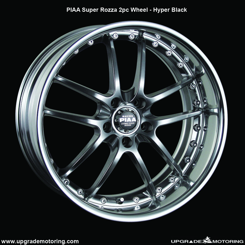 Piaa Super Rozza 19x8.0 5x114.3 +45 Hyper Black Wheel #SR980D45H ...