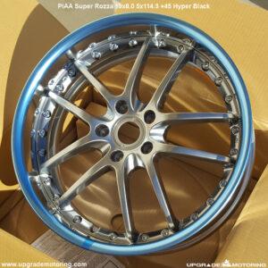 Piaa Super Rozza 19×8.0 5×114.3 +45 Hyper Black Wheel #SR980D45H