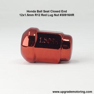 Honda Ball Seat Closed 12×1.5mm R12 Red Lug Nut #30916HR
