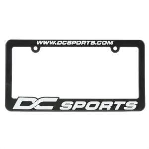 DC Sports – License Plate Frame – White #DC-LPFRAME