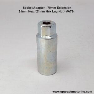 Long Adapter Socket – Inner 21mm Hex/Outer 21mm Hex L=70mm
