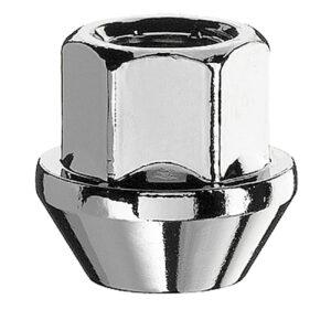 Bimecc Open End Lug Nut 14×1.5mm 17mm Hex Cone White Zinc #D95D