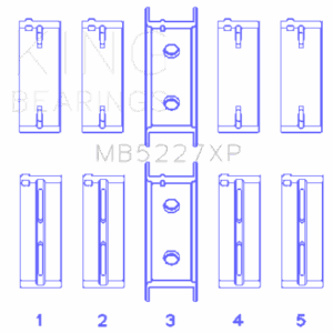 King Engine Bearings Mitsubishi 4G63/4 6 Bolt Perf Main Bearings Size STD