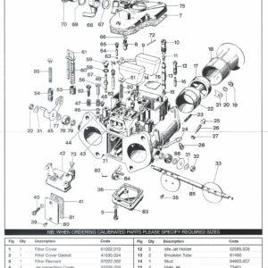 Weber Carburetor – Repair Kit 38/40/42/45/48 DCOE #9300150500