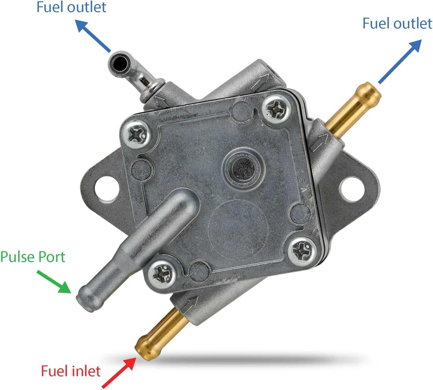 Mikuni Fuel Pump - 90° Inlet Dual Outlet Pulse Fuel Pump #DF52-136 - On Sale at Upgrade Motoring!