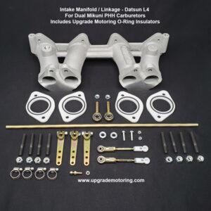 Intake Manifold/Linkage – Datsun 510 L4 – For Dual Mikuni PHH Carburetors