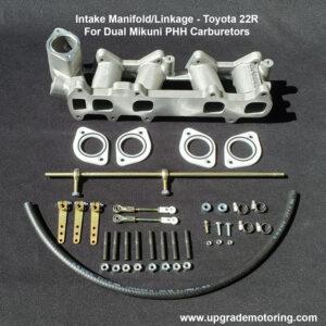 Intake Manifold/Linkage – Toyota 22R – For Dual Mikuni PHH Carburetors