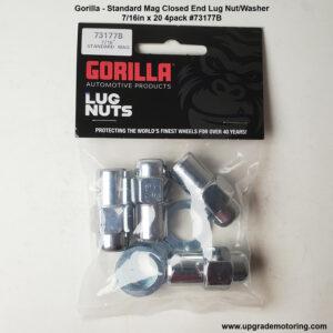 Gorilla – Std Mag Closed End Lug Nut/Washer 7/16in x 20 4pack #73177B
