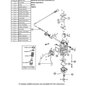 Mikuni Racing – Rebuild Kit – For TM40-6 Carburetor #KHS-001